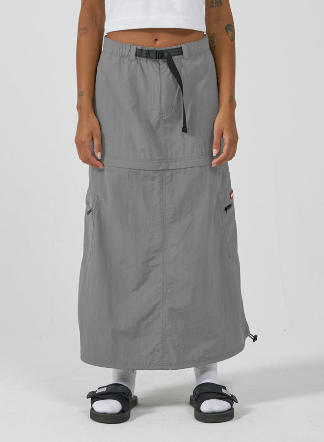 Worship Cargo Zip Off Skirt - Mid Grey